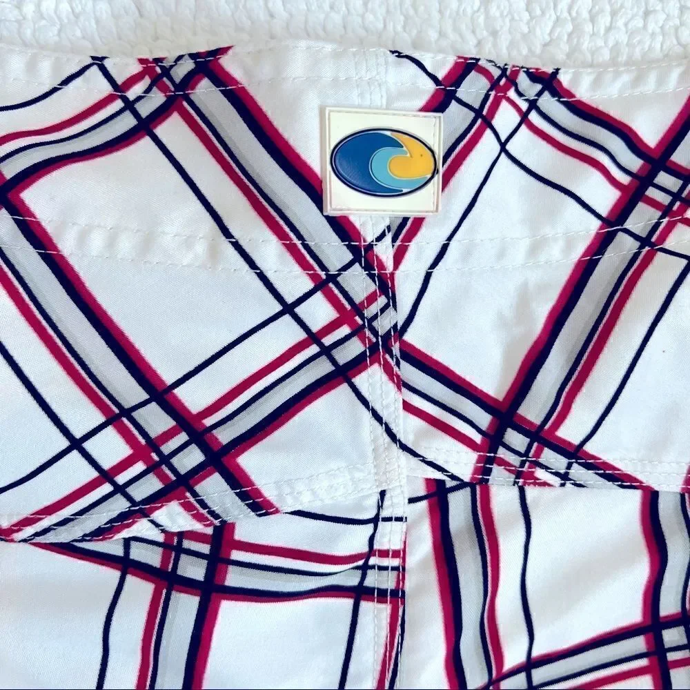 RS Surf Swim Trunks White/Red/Grey/Black Men’s Size 34